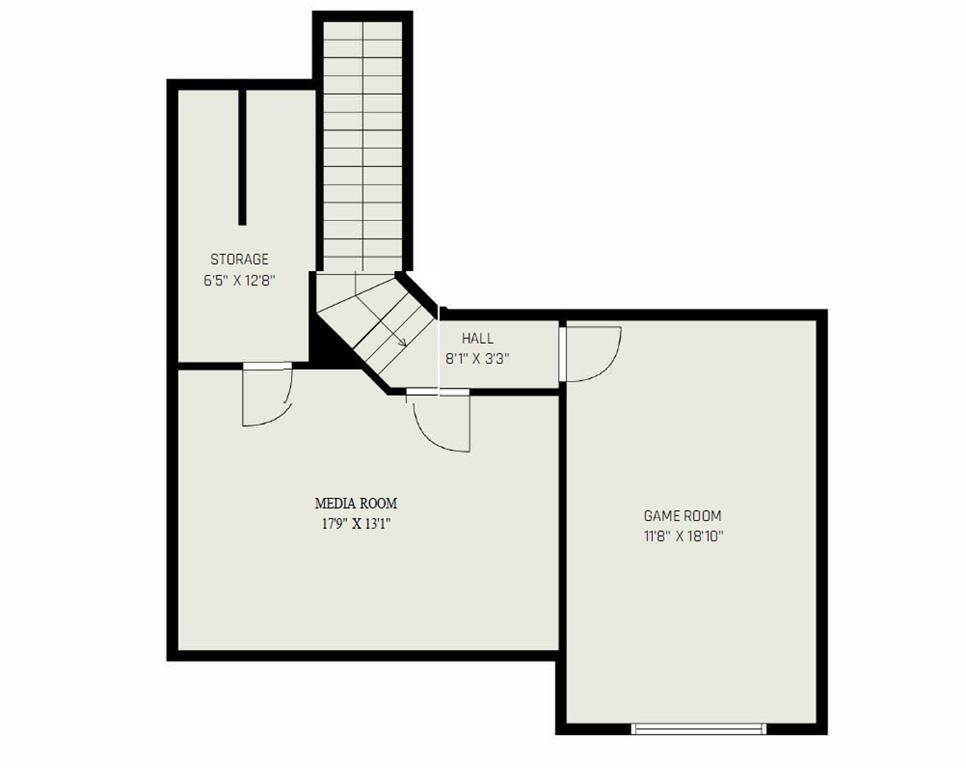 Floorplan view of the upstairs.