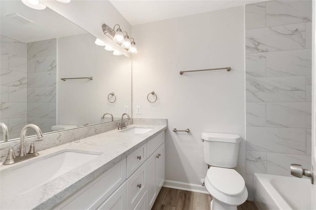 The second Bathroom has the same designer finishes as the rest of the home