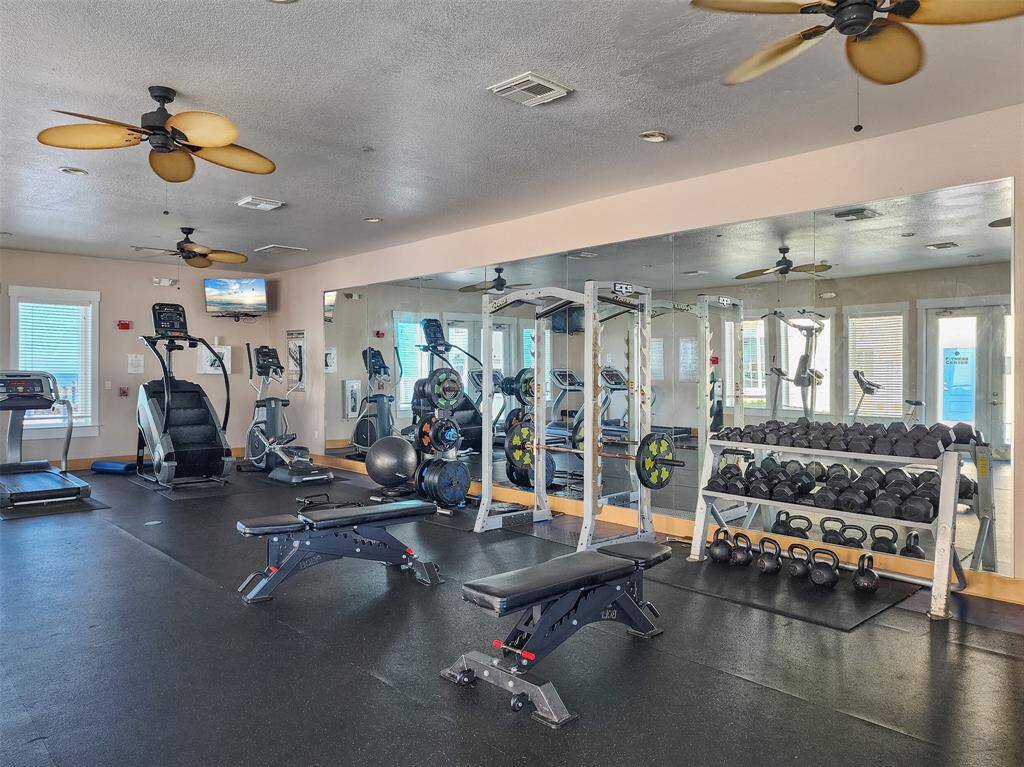 Fully-equipped fitness center.