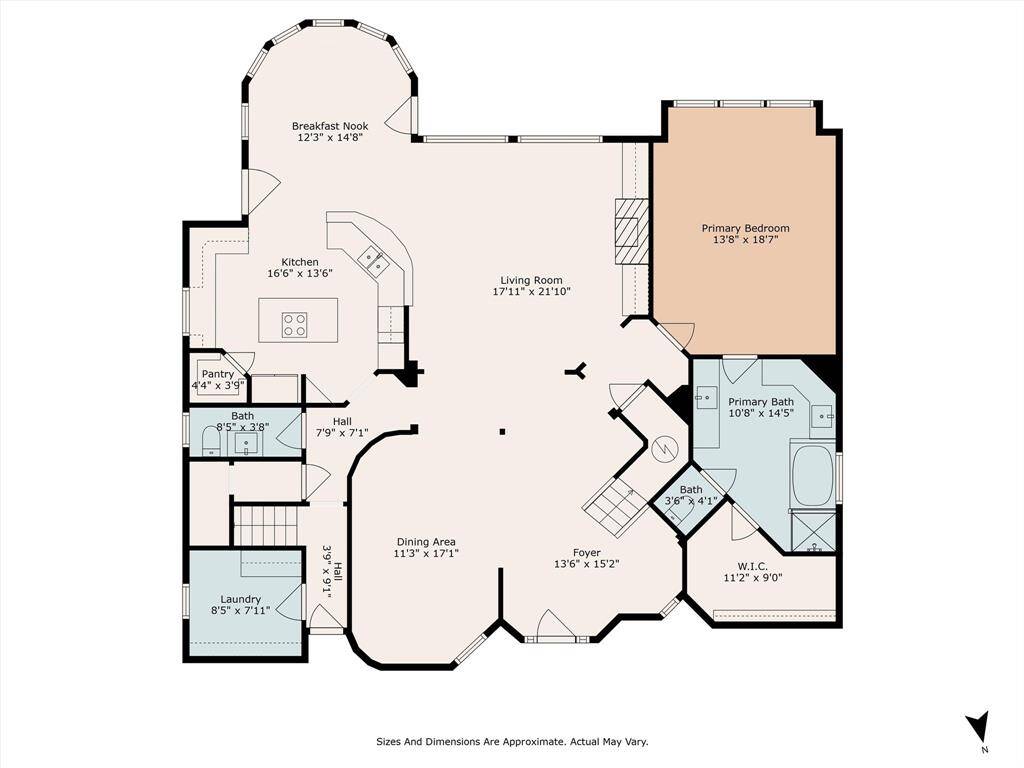 First floor plan of the home.