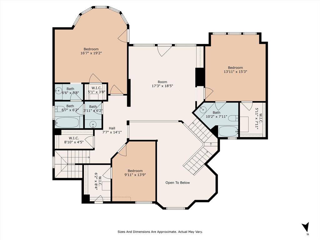 Second floor plan of the home.