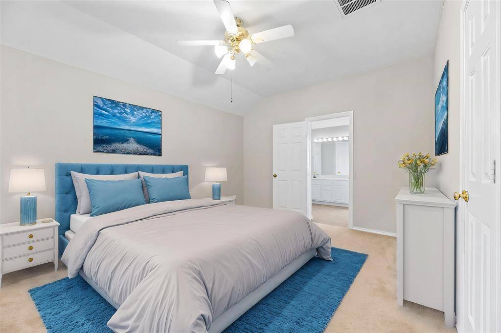 Now into your primary suite. This is a large space to create your own private retreat. - virtually staged