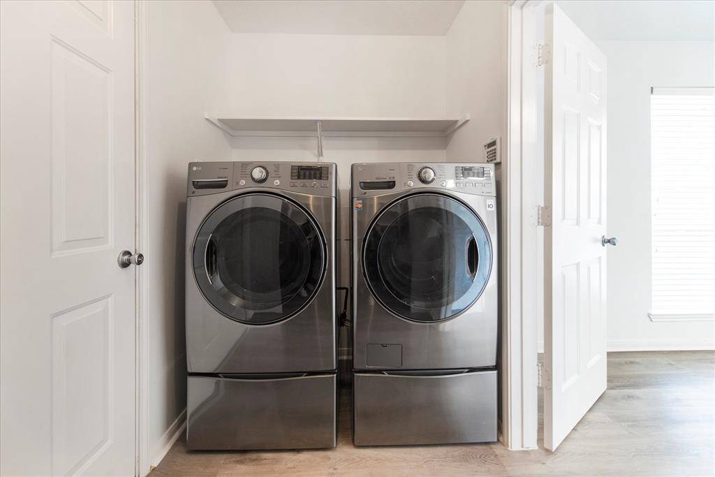 Full size washer, dryer and refrigerator are included with the property!