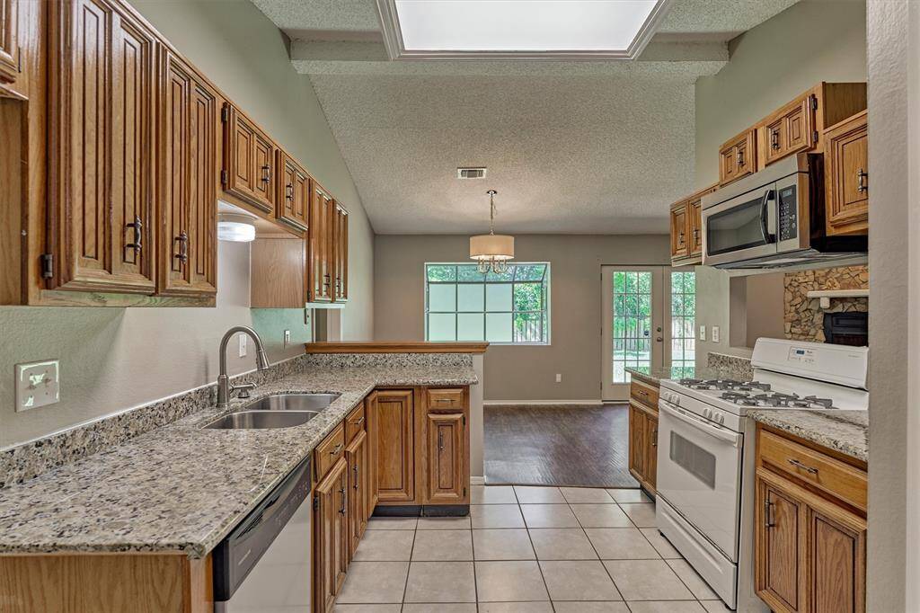 Tile floors in the kitchen for easy cleaning!
