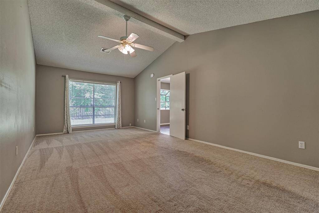 Large window adds light and space making this primary suite look and feel even bigger!