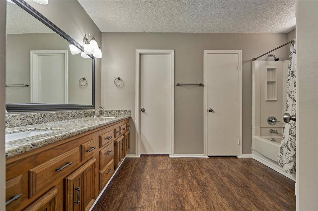 Primary bathroom with double sinks