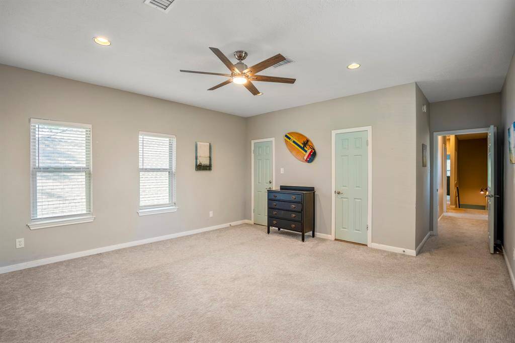 The third bedroom upstairs, all the carpets upstairs were recently replaced. Nice size closets available for storage.