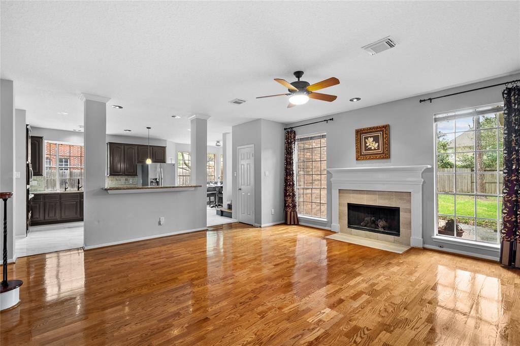Fire place in the office area
