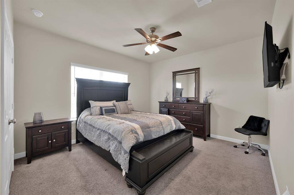 Bedroom 2 faces the front of the home.