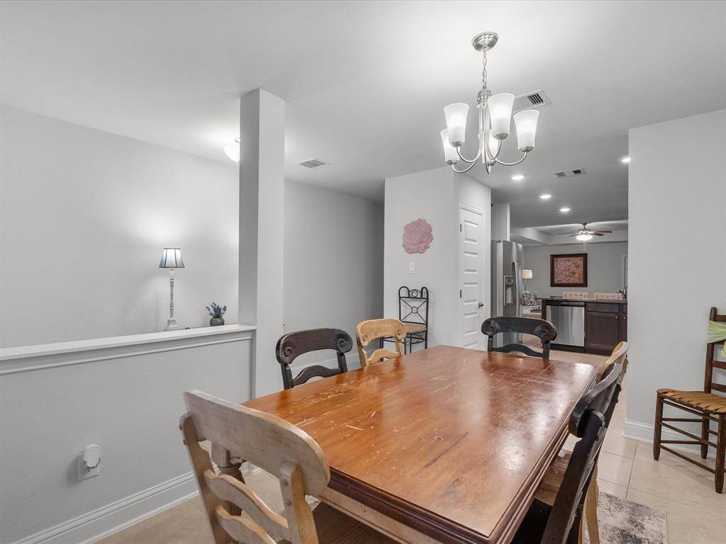 formal dining Versatile enough to be converted into a functional office space.