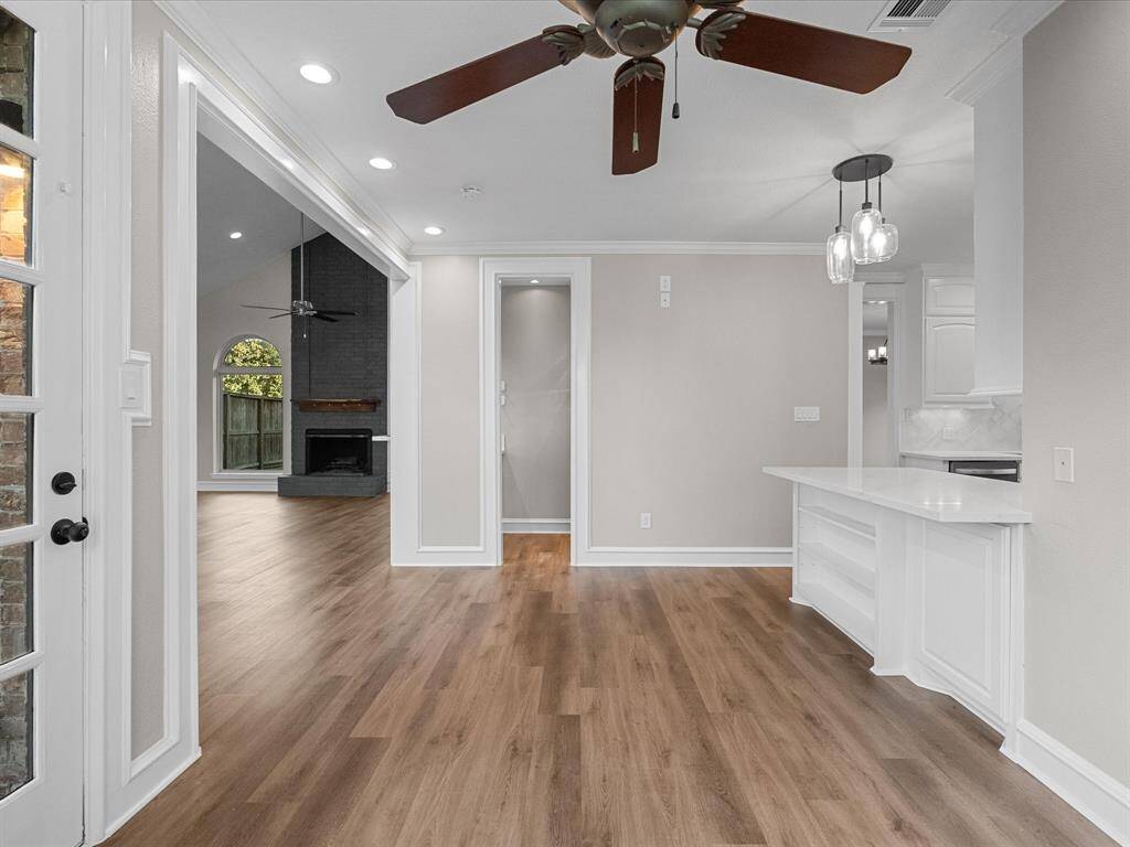 Breakfast Area Looking into Living and Kitchen Areas