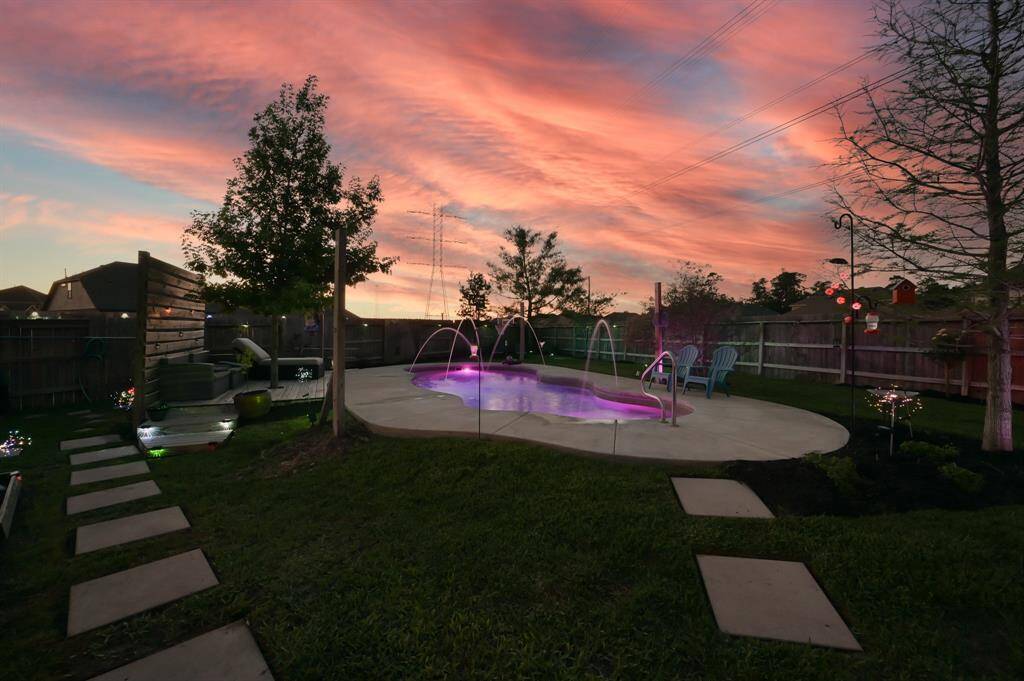 Twilight Backyard