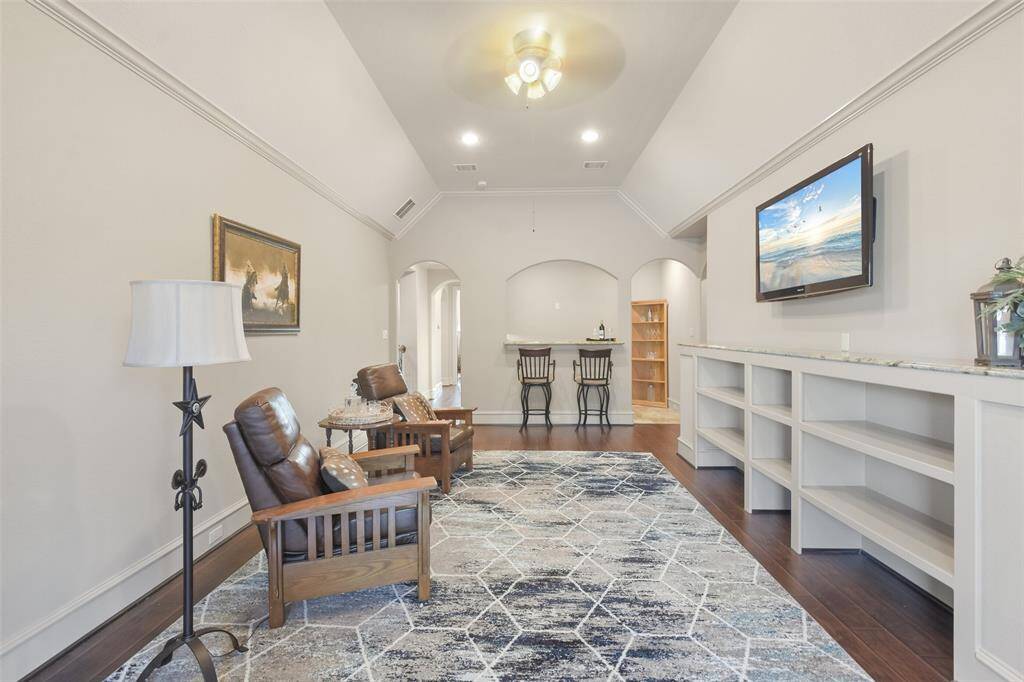 Another view of the gameroom, looking toward the wet bar.