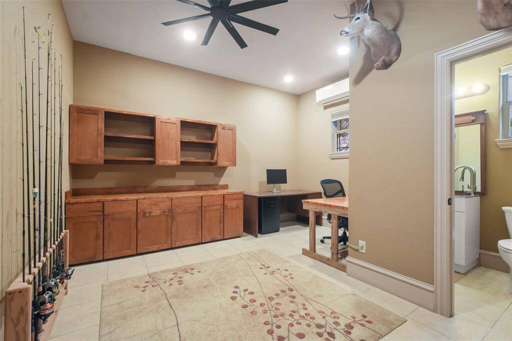 The office within the workshop has a mini split AC installed in 2024. The shop is great for hobbyists or for a work-from-home office that is truly private and separate from the main home.