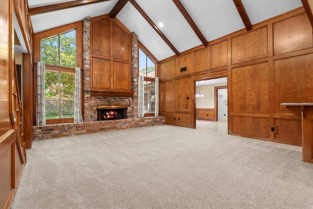 The breakfast room opens to the living room.