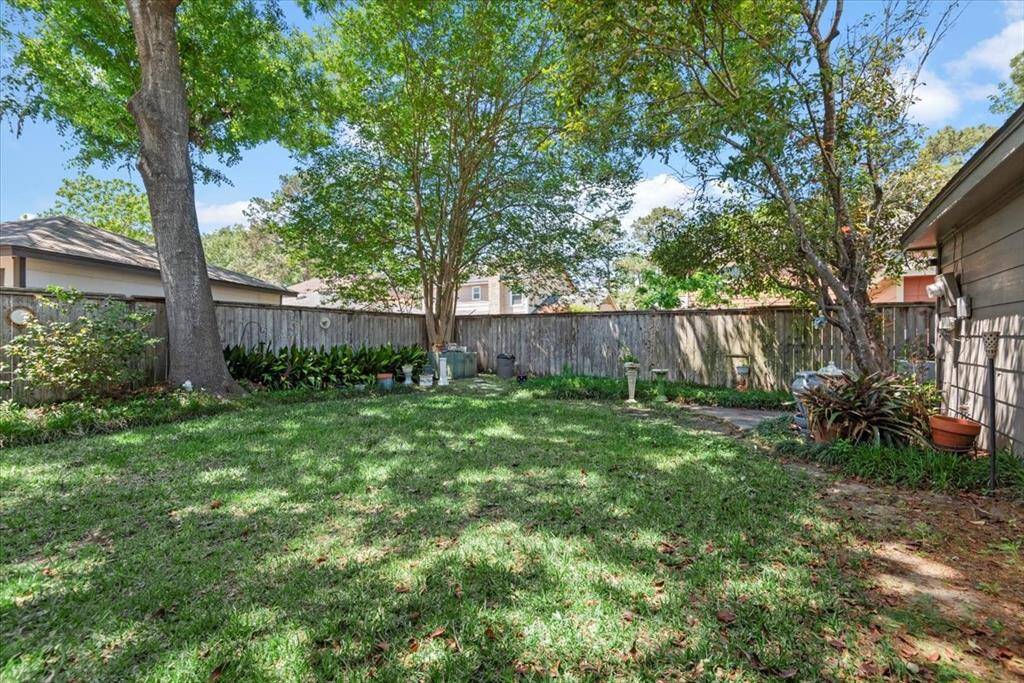 Private backyard is fully fenced.