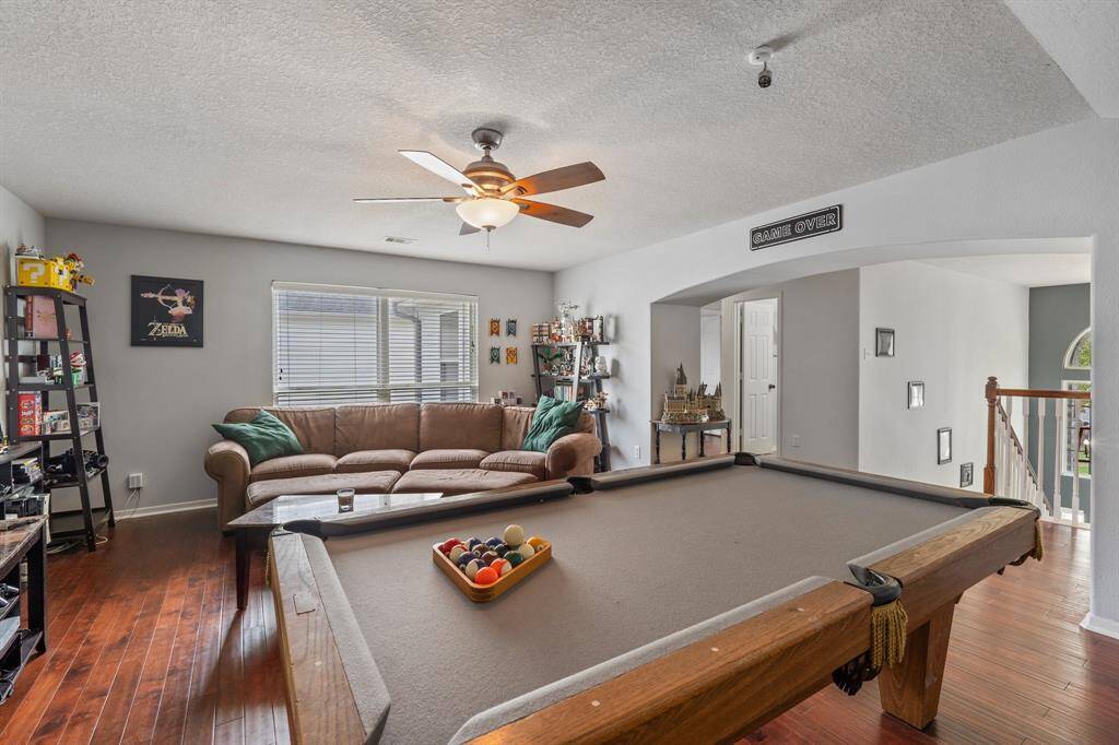 Whether for movie nights, game days, or playtime, this spacious game room easily adapts to fit your lifestyle—with room for even more possibilities.
