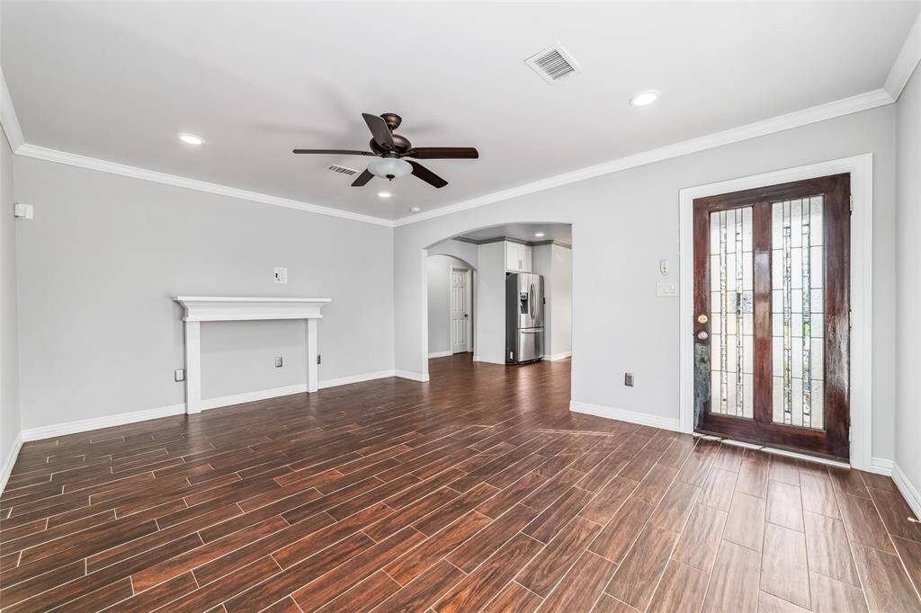 Step inside to the spacious living area.