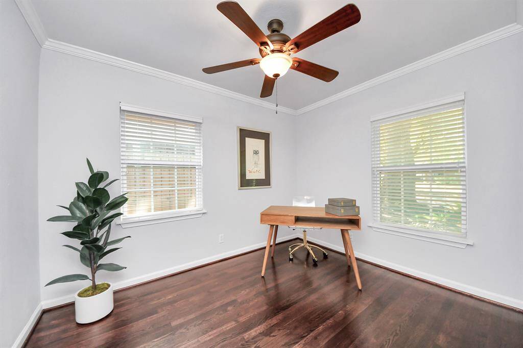 2nd Bedroom staged as office flex space