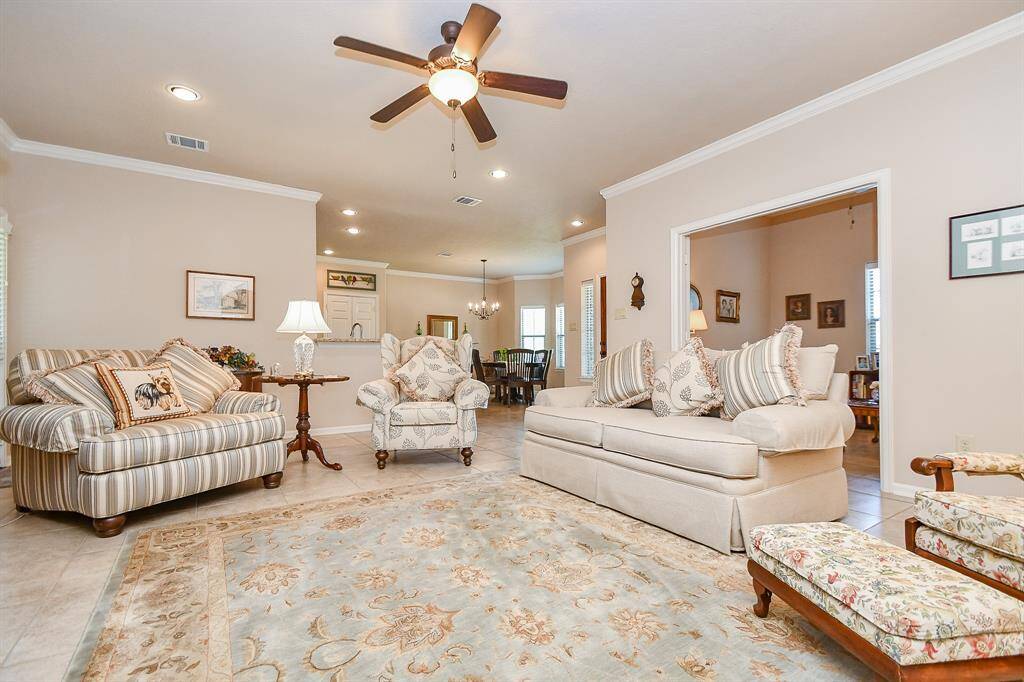 The study opens to the living area.