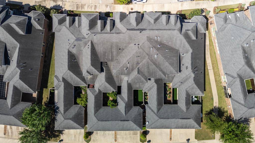 Top down view of the home.  542 Imperial is the second set of driveways from the right side.