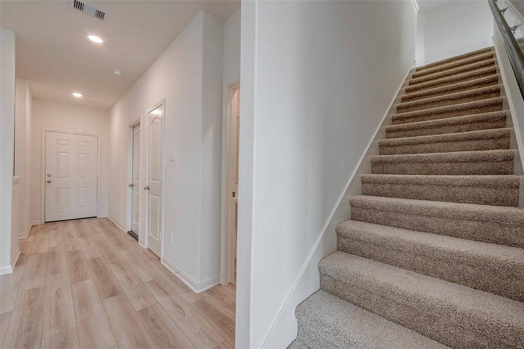 View of the entryway from the living area.