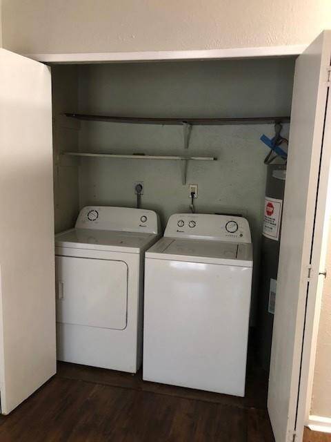 Utility area - washer, dryer and refrigerator stay