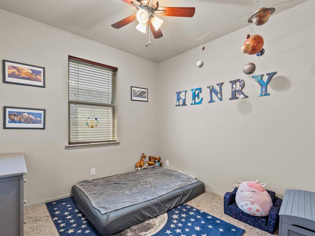 Space is the perfect theme for this spacious room!
