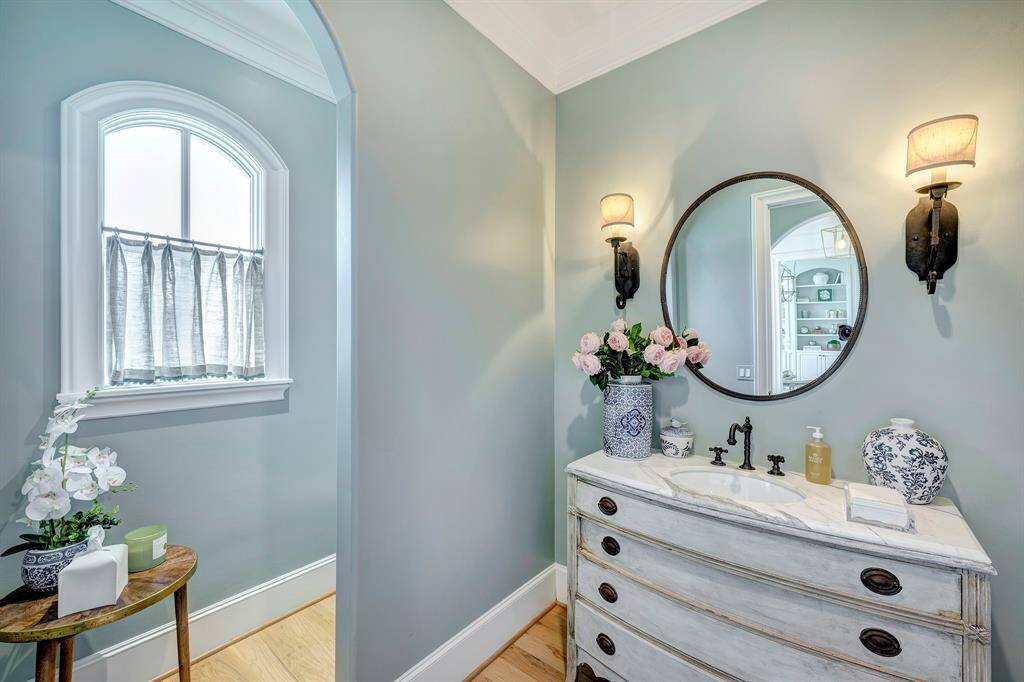 Half bath on the first floor.