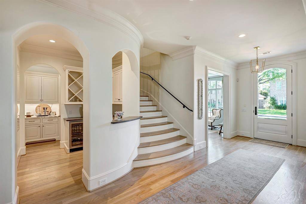 Welcoming and light-filled entry to the home.