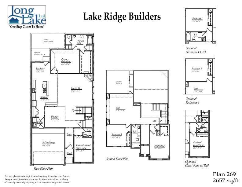 Plan 269 features 5 bedrooms, 4 full baths, and over 2,600 square feet of living space.