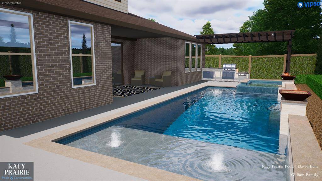 Explore the opportunity to create your dream backyard! *This photo has been virtually rendered to show the backyard's possibilities
