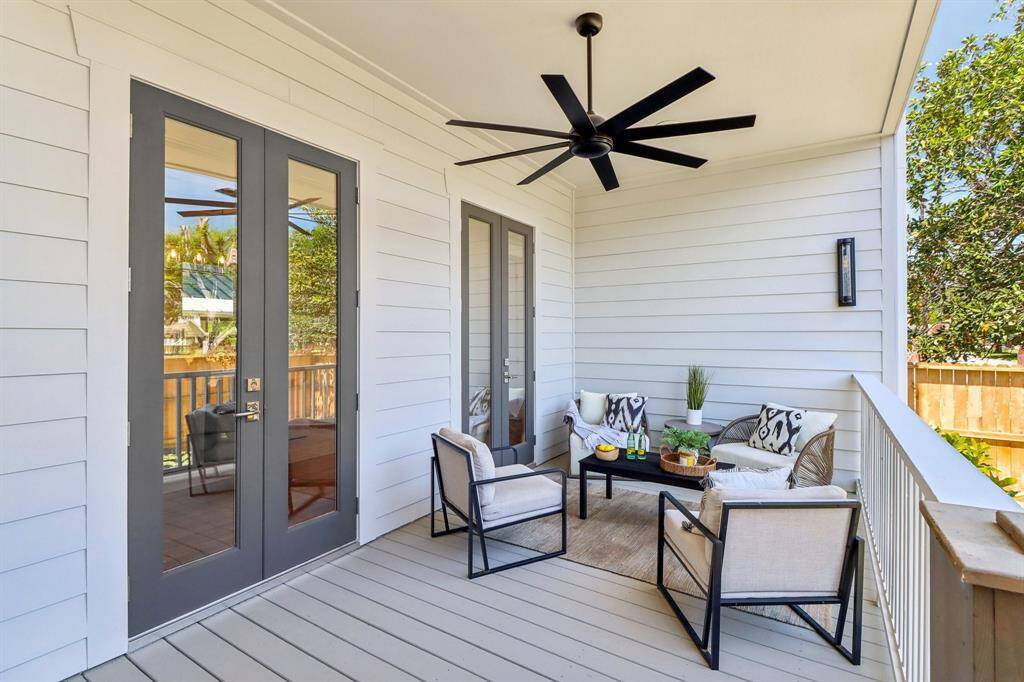 The outdoor porch faces East, which makes is a wonderful space for enjoying afternoons and evenings outdoors.