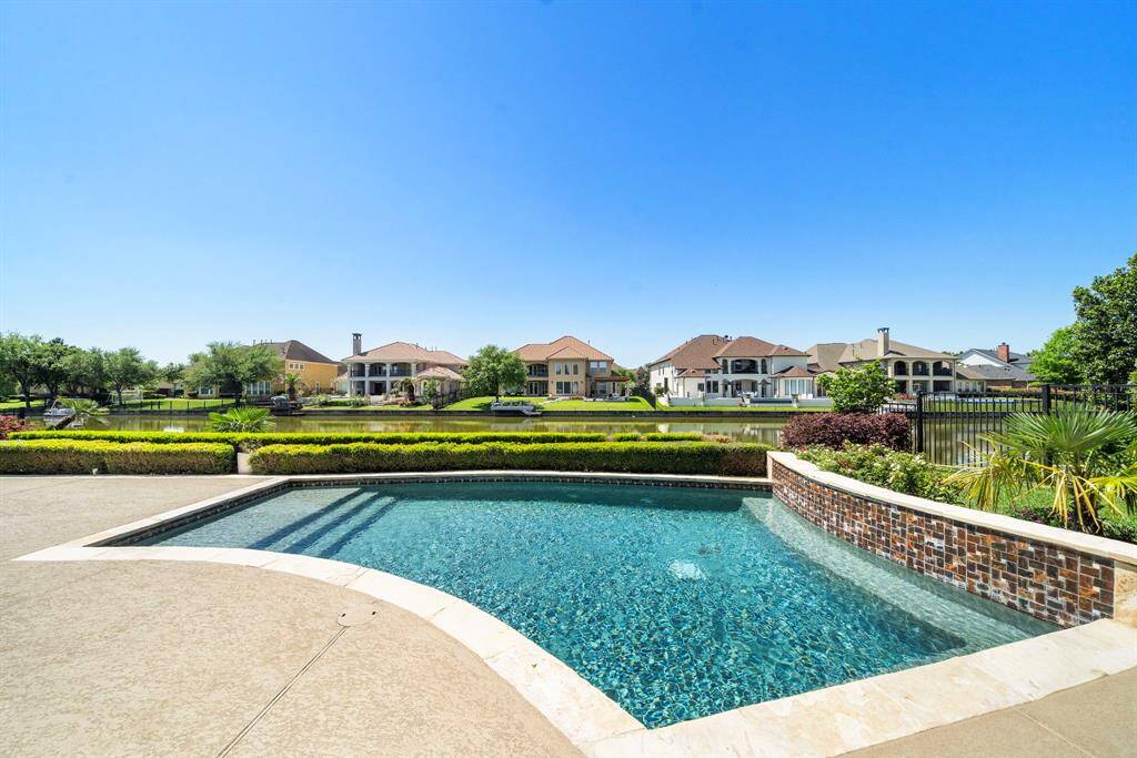 Lush landscaping all around