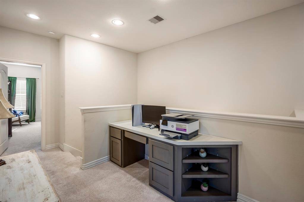 Enjoy a tucked away study area, ideal for family that needs the space to do work or homework with built-in desk.
