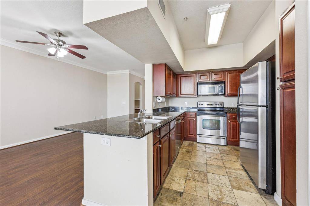 Kitchen with Silver appliances
