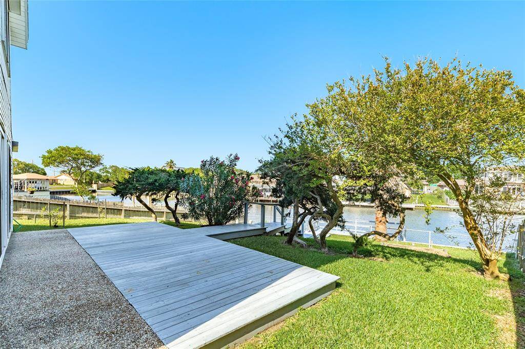 Large backyard.