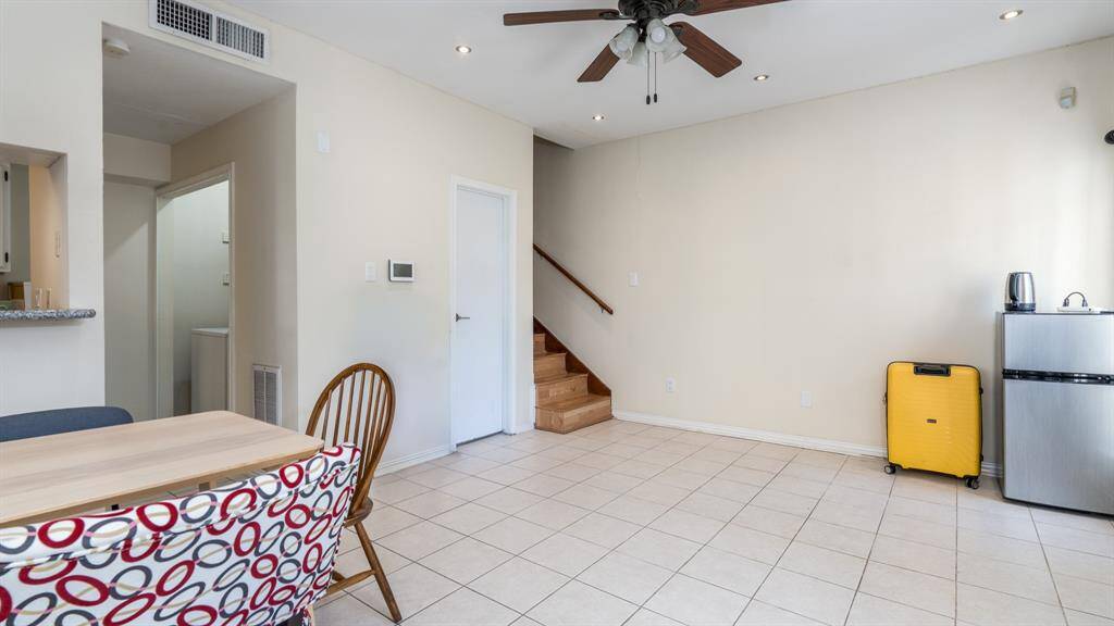 Tile floors throughout lower level.