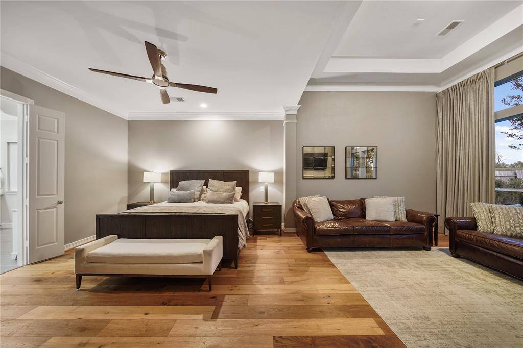 Large Primary Suite and Sitting Room- Black Out drapes, Fireplace.