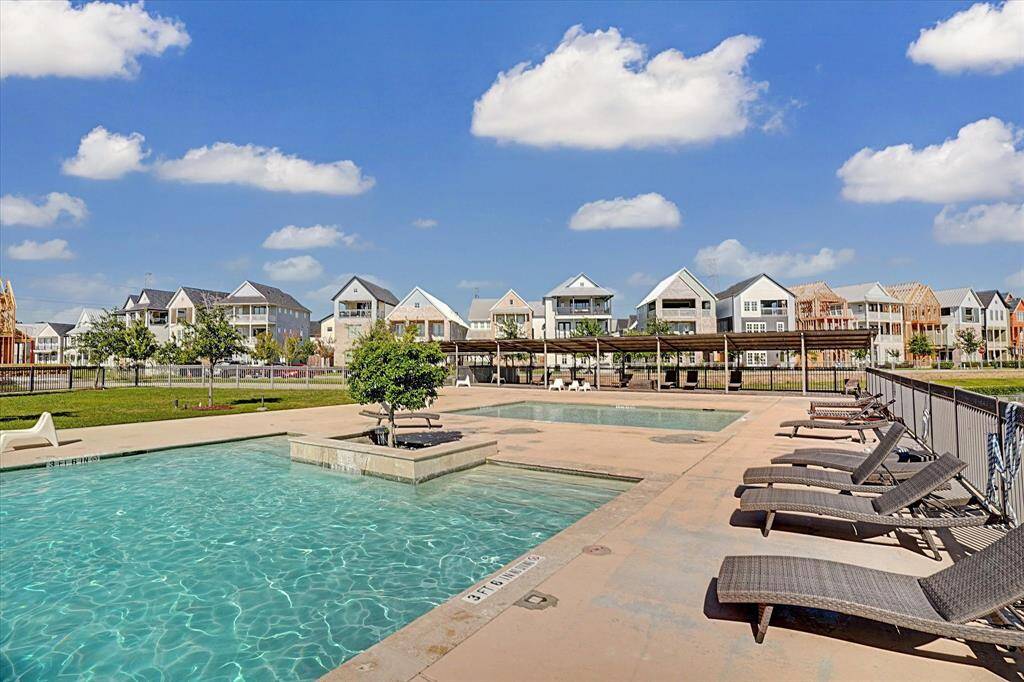 Large sparkling community pool