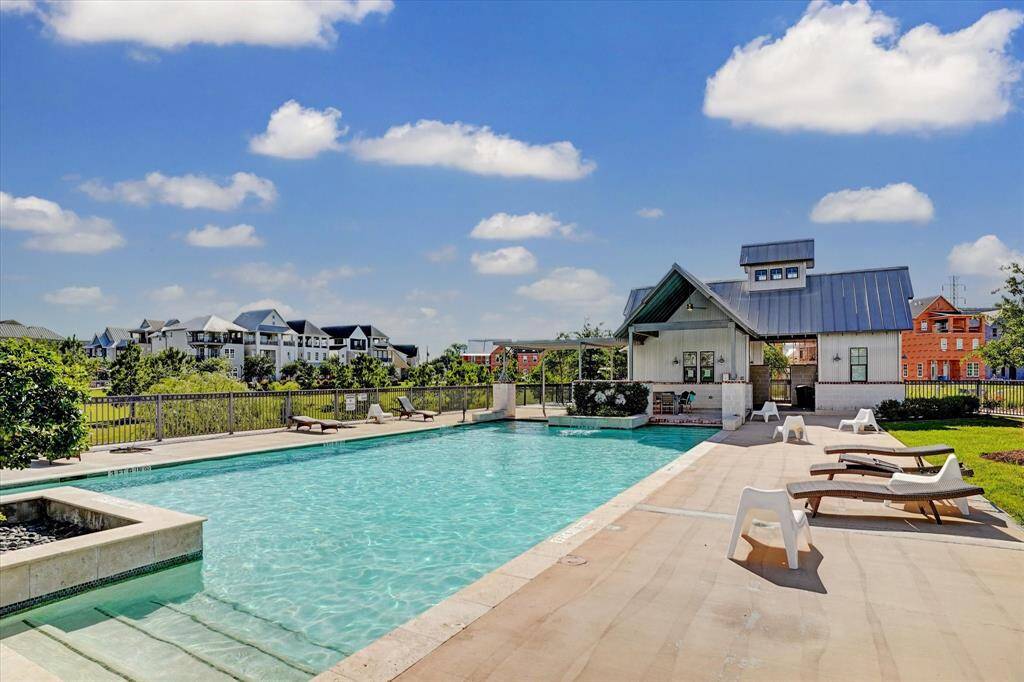 Large sparkling community pool