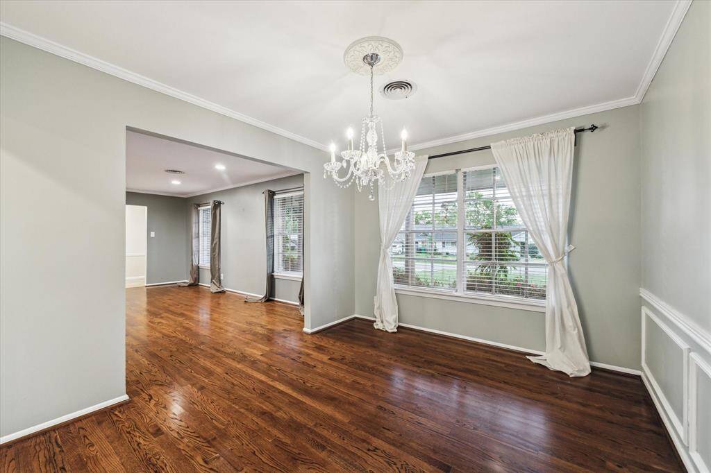 Separate formal dining and living area.