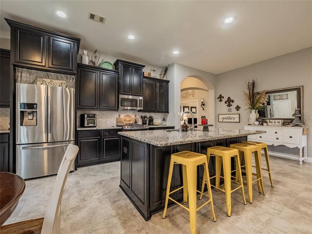 Great kitchen, granite counter tops , extended island
