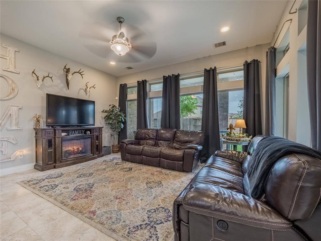 Another view showing how open the family room is great for family gatherings