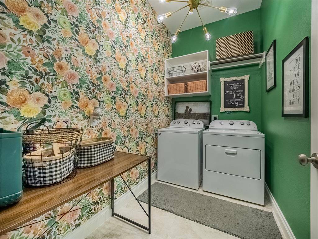 You will just love this laundry room, so bright and cheerful makes you forget you have to do laundry