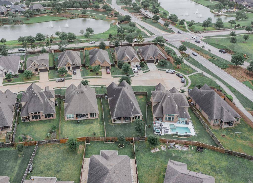 this aerial shows 2 of the several stocked ponds to fish in