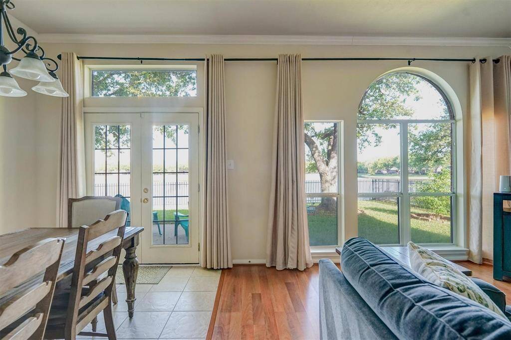 Lake view from living room and breakfast area