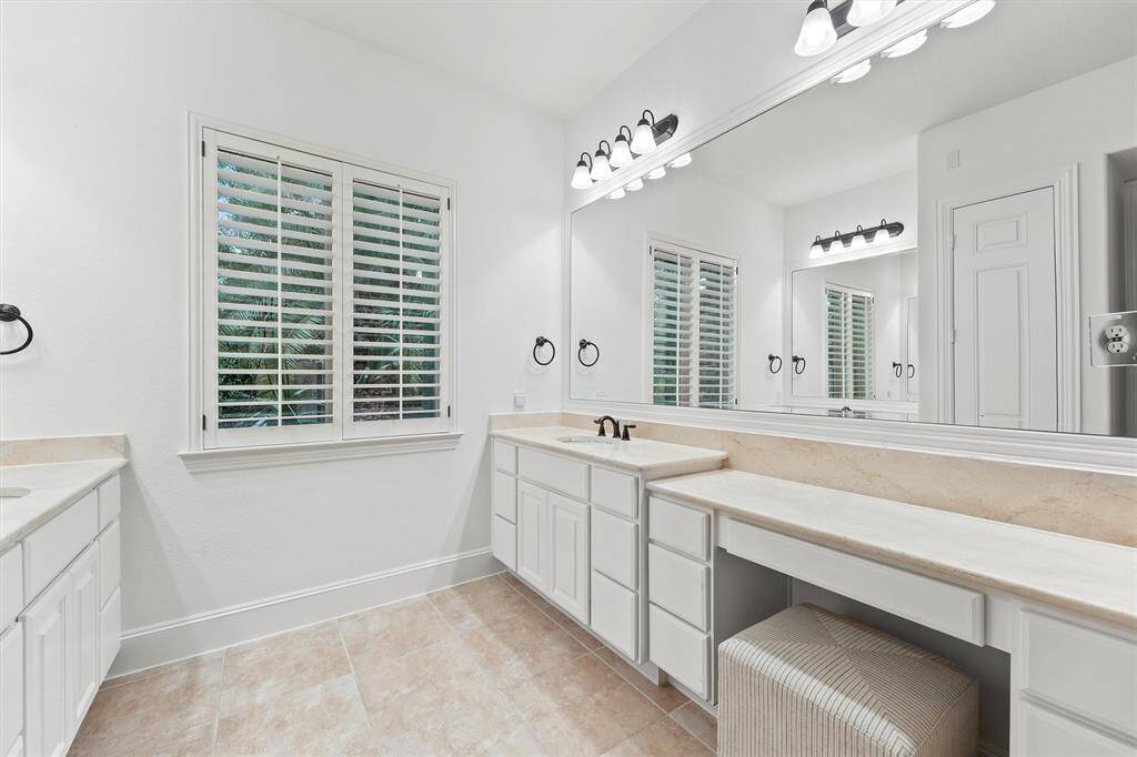 Primary bathroom with separate tub