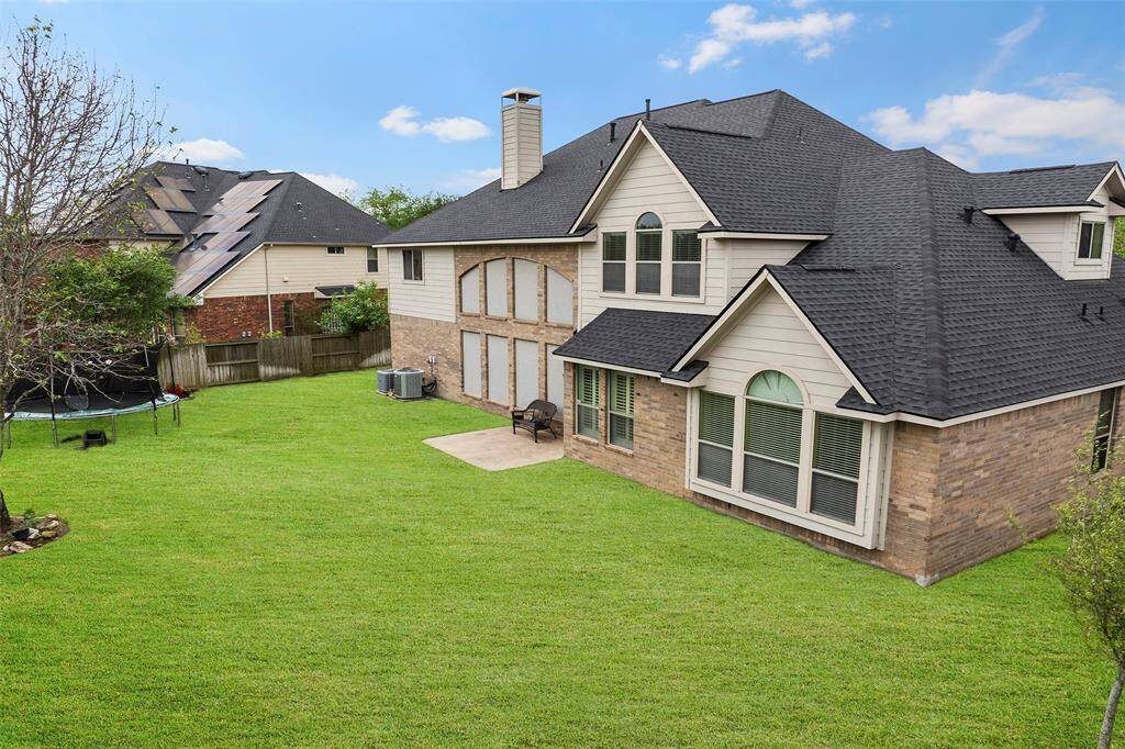 Rear view of the spacious home
