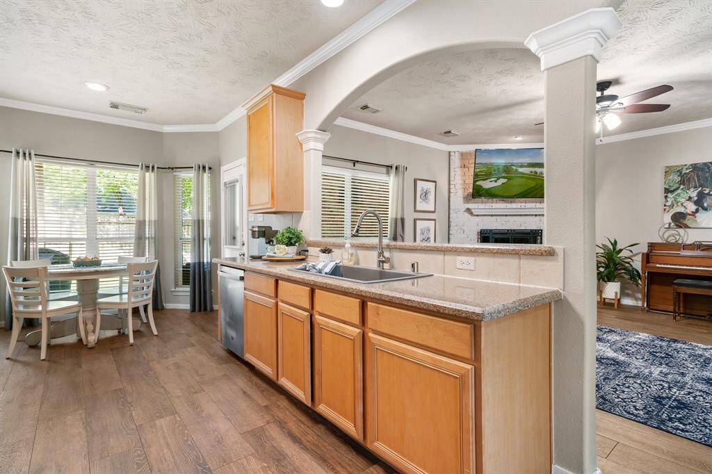 Beautiful arched openings throughout.